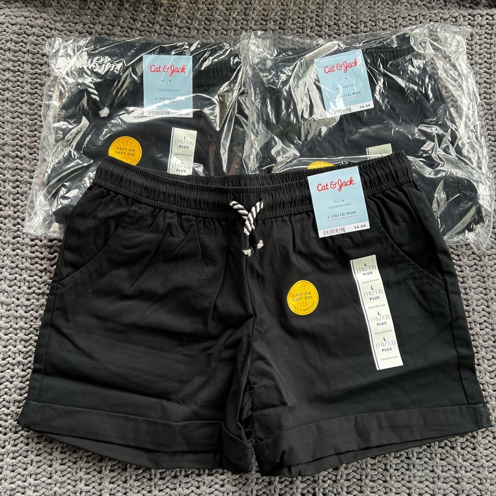 Cat & Jack Bundle girls Black Shorts